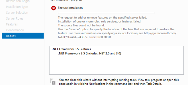 .NET Framework 3.5 не может быть установлен