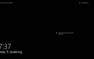 Прожектор черного экрана блокировки после Windows 10 Anniversary Update