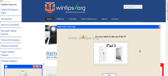 Удалить UniSales Ads (Руководство по удалению Adware)