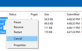 Как отменить или удалить застрявшее задание на печать и устранить застревание бумаги