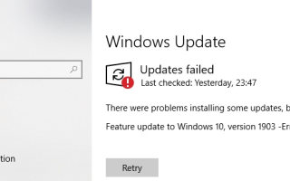 Ошибка Windows 10 0x80070005 при установке обновления функции