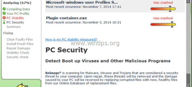 Удалить ReImage PC Repair Online (Потенциально нежелательная программа)
