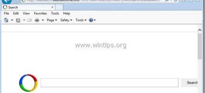 Как удалить угонщик браузера Websearch-WebIsAwsome-info