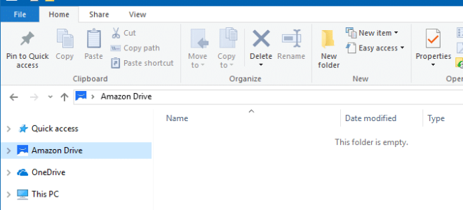 Удалить Amazon Drive из области навигации Explorer