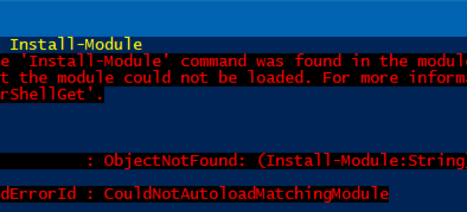 Команда Install-Module была найдена в модуле PowerShellGet