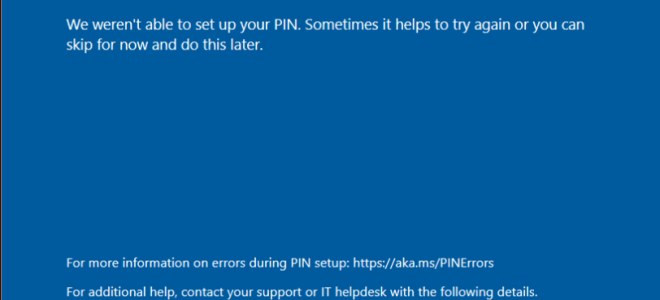 [Исправлено] Вход в ПИН-код не работает и ошибка 0x80090016 Установка ПИН-кода в Windows 10