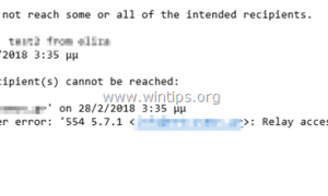 ИСПРАВЛЕНИЕ: отказ в доступе к реле 554 5.7.1 Ошибка в Outlook (решена)