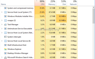{FIX} Система и служба сжатой памяти Высокая загрузка ЦП в Windows 10.