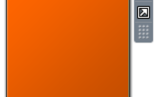 Гаджет календаря в боковой панели Windows пуст с оранжевым фоном