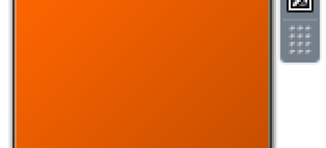 Гаджет календаря в боковой панели Windows пуст с оранжевым фоном