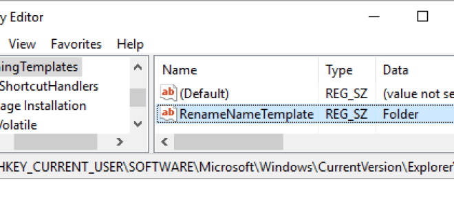 Как настроить новый шаблон имени папки в Windows 10?