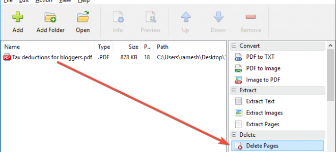 Как удалить изображения или страницы из файла PDF