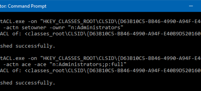 Получите право собственности на ключ реестра и назначьте права доступа с помощью командной строки