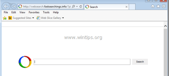 Удалите Websearch.fastsearchings.info из IE, Chrome, Firefox.