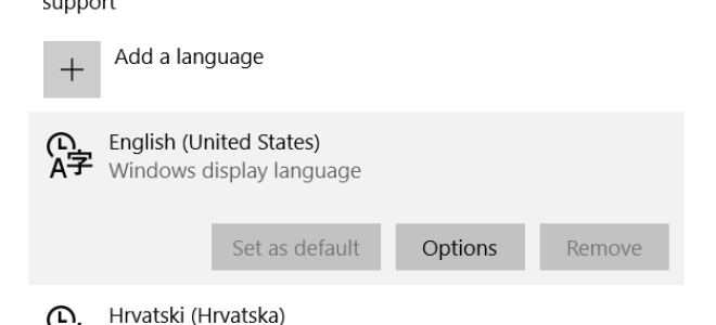 Как изменить язык системы в Windows 10