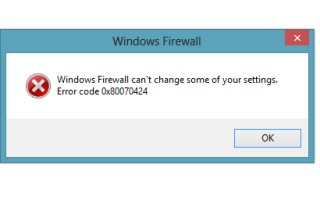 Брандмауэр Windows 8 0x80070242 Ошибка |