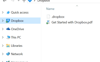 Dropbox на панели навигации — добавление или удаление в Windows 10