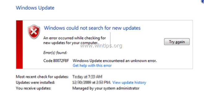 Как исправить ошибку Windows Update 80072f8f на компьютере или телефоне с Windows.