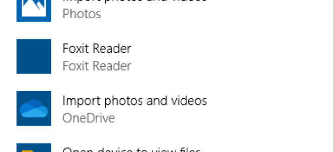 Восстановить Импорт изображений и видео Опция автозапуска в Windows 10