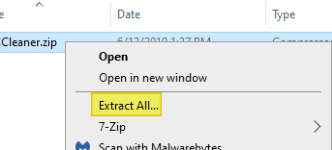 Восстановить команду &laquo;Извлечь все&raquo; в ZIP-файлы.