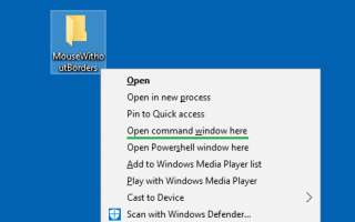 Вернуться назад Открыть окно командной строки здесь в контекстном меню Windows 10