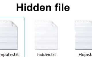 Как удалить скрытые файлы?