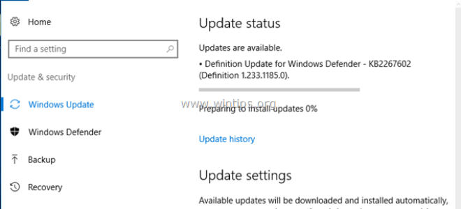 Обновление Windows 10 застряло при загрузке обновлений. (Раскрыты)