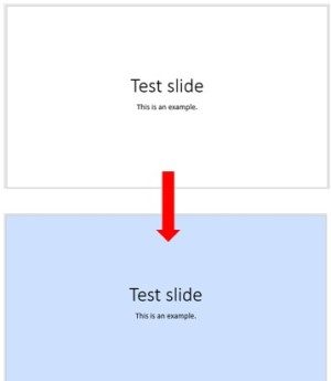 Изменен цвет фона слайда в Microsoft PowerPoint