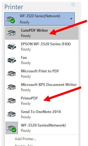 Microsoft Word - печать в PDF
