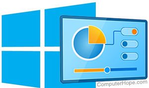 Логотип Windows и значок панели управления