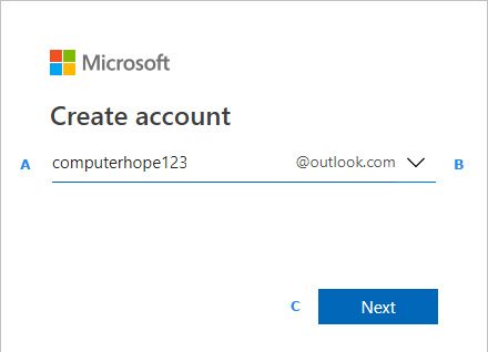 Создайте учетную запись на Outlook.com.