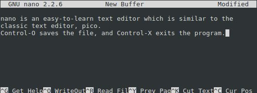 Нано текстовый редактор, работающий на Linux
