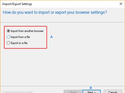 Импорт и экспорт селекторов в Internet Explorer.