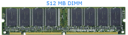 512 МБ DIMM пример карты памяти