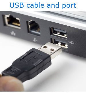 USB-кабель и порт