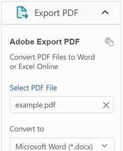 Экспортировать PDF в Adobe Acrobat Reader