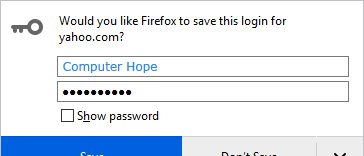 Сохранение пароля в Firefox