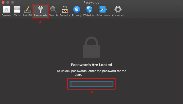 Просмотр сохраненных паролей в Safari
