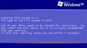 Скандиск запуска Windows XP