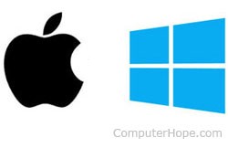 Mac и Windows логотипы.