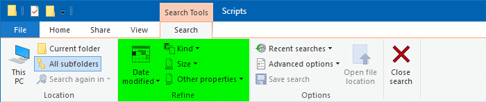 Кнопки ленты поиска AQS улучшают поиск