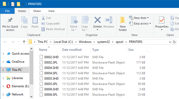 спулер печати - папка заданий на печать