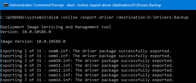 восстановление резервной копии драйверов в windows 10