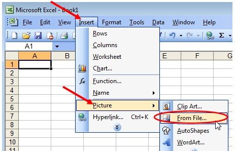 Excel 2003 вставить меню