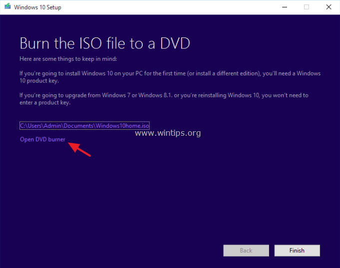 создать загрузочный Windows 10 DVD