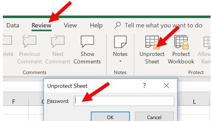 Снять защиту с листа в Microsoft Excel