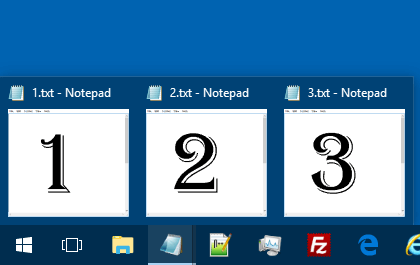 быстро переключать окна программы в панели задач
