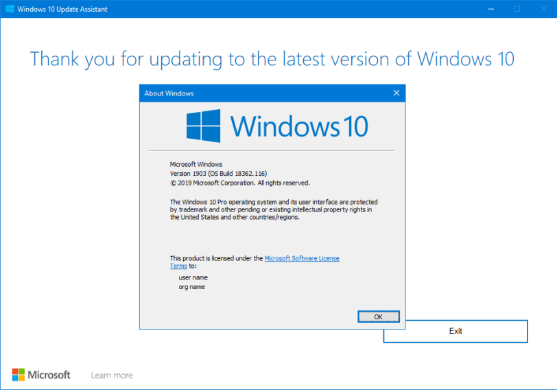 Windows 10 v1903 доступна сейчас