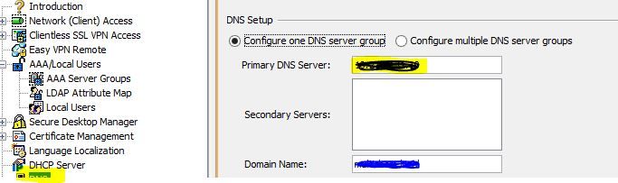 cisco anyconnect изменить DNS