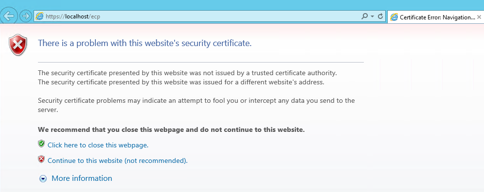 есть проблема с сертификатом безопасности сайтов